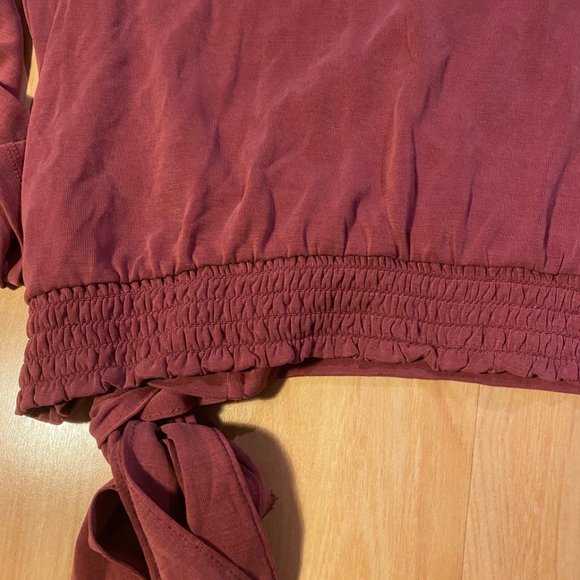 Lucky Brand Faux Wrap V-Neck with Side Tie - Picture 11 of 11